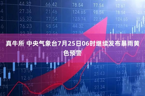 真牛所 中央气象台7月25日06时继续发布暴雨黄色预警